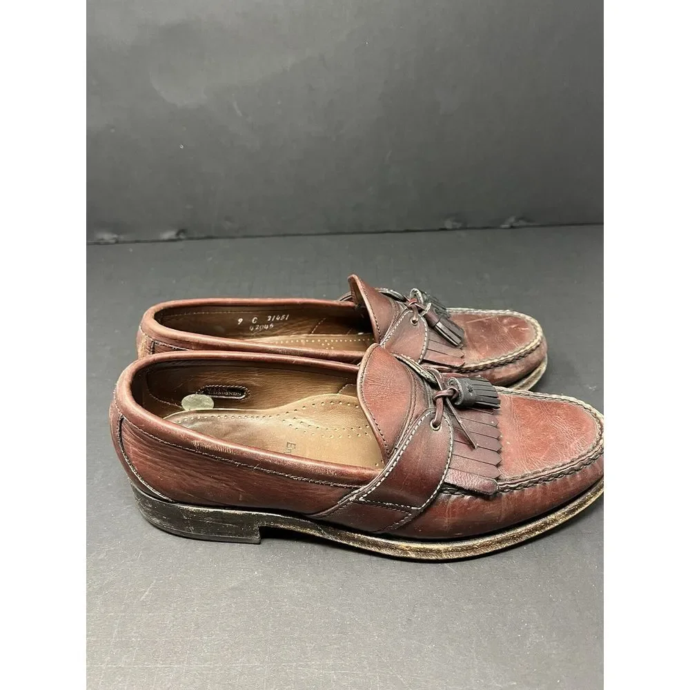 Allen Edmonds Men's Enfield Brown Leather Tasseled Leather‎ Size 9 C READ